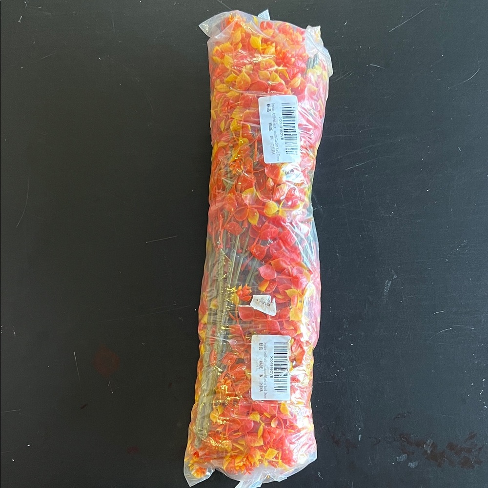 Vibrant Orange and Yellow Fish Tank Decor